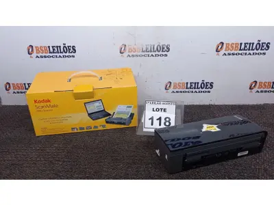 LOTE 118 - 01 SCANER I940 MARCA KODAK. (NO ESTADO) ATENÇÃO! FAZER A VISITAÇÃO ANTES DE ARREMATAR, NÃO SABEMOS SE FUNCIONA. LEILÃO NÃO TEM GARANTIA E NEM DEVOLUÇÃO, SUJEITO A POSSÍVEIS AVARIAS VISÍVEIS/OCULTAS E/OU AUSÊNCIA DE COMPONENTES.