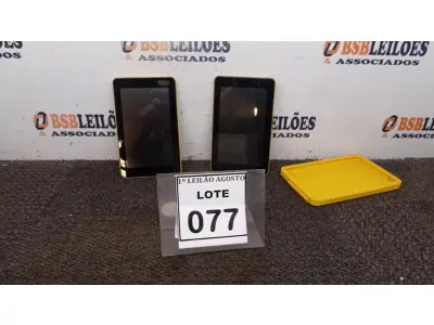 LOTE 077 - 02 TABLETS MARCA CCE. (NO ESTADO) ATENÇÃO! FAZER A VISITAÇÃO ANTES DE ARREMATAR, NÃO SABEMOS SE FUNCIONA. LEILÃO NÃO TEM GARANTIA E NEM DEVOLUÇÃO, SUJEITO A POSSÍVEIS AVARIAS VISÍVEIS/OCULTAS E/OU AUSÊNCIA DE COMPONENTES.