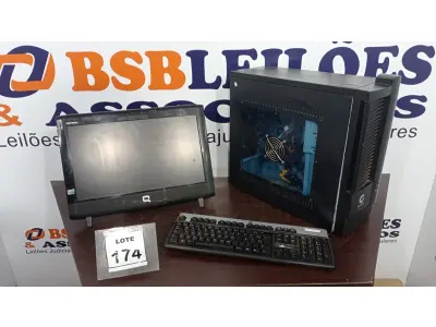 LOTE 174 - 01 ALL IN ONE MARCA COMPAQ. (NO ESTADO) ATENÇÃO! FAZER A VISITAÇÃO ANTES DE ARREMATAR, NÃO SABEMOS SE FUNCIONA. LEILÃO NÃO TEM GARANTIA E NEM DEVOLUÇÃO, SUJEITO A POSSÍVEIS AVARIAS VISÍVEIS/OCULTAS E/OU AUSÊNCIA DE COMPONENTES.