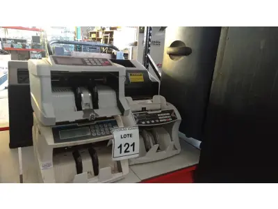 LOTE 121 - 03 MAQUINAS DE CONTAR CÉDULA E 01 MÁQUINA DE CONTAR MOEDAS. (NO ESTADO) ATENÇÃO! FAZER A VISITAÇÃO ANTES DE ARREMATAR, NÃO SABEMOS SE FUNCIONA. LEILÃO NÃO TEM GARANTIA E NEM DEVOLUÇÃO, SUJEITO A POSSÍVEIS AVARIAS VISÍVEIS/OCULTAS E/OU AUSÊNCIA DE COMPONENTES.