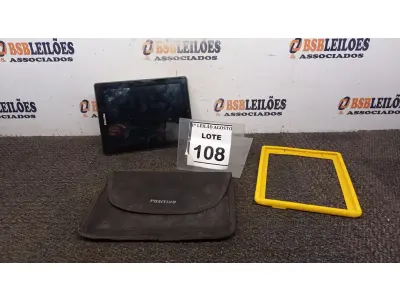 LOTE 108 - 01 TABLET COM CASE MARCA POSITIVO. (NO ESTADO) ATENÇÃO! FAZER A VISITAÇÃO ANTES DE ARREMATAR, NÃO SABEMOS SE FUNCIONA. LEILÃO NÃO TEM GARANTIA E NEM DEVOLUÇÃO, SUJEITO A POSSÍVEIS AVARIAS VISÍVEIS/OCULTAS E/OU AUSÊNCIA DE COMPONENTES.