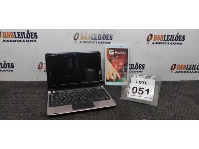 LOTE 051 - 01 TABLET MARCA LG E 01 NETBOOK MARCA MOOVE. (NO ESTADO) ATENÇÃO! FAZER A VISITAÇÃO ANTES DE ARREMATAR, NÃO SABEMOS SE FUNCIONA. LEILÃO NÃO TEM GARANTIA E NEM DEVOLUÇÃO, SUJEITO A POSSÍVEIS AVARIAS VISÍVEIS/OCULTAS E/OU AUSÊNCIA DE COMPONENTES.