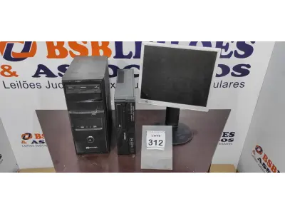 LOTE 312 - 02 CPU’S E 01 MONITOR. (NO ESTADO) ATENÇÃO! FAZER A VISITAÇÃO ANTES DE ARREMATAR, NÃO SABEMOS SE FUNCIONA, LEILÃO NÃO TEM GARANTIA E NEM DEVOLUÇÃO, SUJEITO A POSSÍVEIS AVARIAS VISÍVEIS/OCULTAS E/OU AUSÊNCIA DE COMPONENTES.