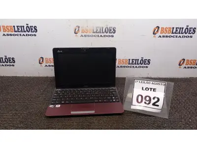 LOTE 092 - 01 NETEBOOK MARCA ASUS. (NO ESTADO) ATENÇÃO! FAZER A VISITAÇÃO ANTES DE ARREMATAR, NÃO SABEMOS SE FUNCIONA. LEILÃO NÃO TEM GARANTIA E NEM DEVOLUÇÃO, SUJEITO A POSSÍVEIS AVARIAS VISÍVEIS/OCULTAS E/OU AUSÊNCIA DE COMPONENTES.