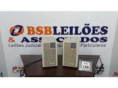 LOTE 156 - 02 NOBREAKS. (NO ESTADO) ATENÇÃO! FAZER A VISITAÇÃO ANTES DE ARREMATAR, NÃO SABEMOS SE FUNCIONA. LEILÃO NÃO TEM GARANTIA E NEM DEVOLUÇÃO, SUJEITO A POSSÍVEIS AVARIAS VISÍVEIS/OCULTAS E/OU AUSÊNCIA DE COMPONENTES.