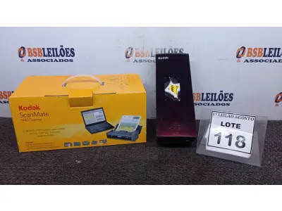LOTE 118 - 01 SCANER I940 MARCA KODAK. (NO ESTADO) ATENÇÃO! FAZER A VISITAÇÃO ANTES DE ARREMATAR, NÃO SABEMOS SE FUNCIONA. LEILÃO NÃO TEM GARANTIA E NEM DEVOLUÇÃO, SUJEITO A POSSÍVEIS AVARIAS VISÍVEIS/OCULTAS E/OU AUSÊNCIA DE COMPONENTES.