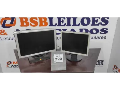 LOTE 323 - 02 MONITORES. (NO ESTADO) ATENÇÃO! FAZER A VISITAÇÃO ANTES DE ARREMATAR, NÃO SABEMOS SE FUNCIONA, LEILÃO NÃO TEM GARANTIA E NEM DEVOLUÇÃO, SUJEITO A POSSÍVEIS AVARIAS VISÍVEIS/OCULTAS E/OU AUSÊNCIA DE COMPONENTES.