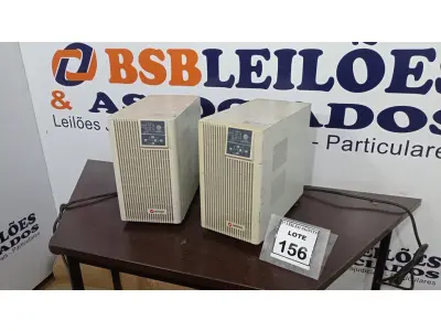 LOTE 156 - 02 NOBREAKS. (NO ESTADO) ATENÇÃO! FAZER A VISITAÇÃO ANTES DE ARREMATAR, NÃO SABEMOS SE FUNCIONA. LEILÃO NÃO TEM GARANTIA E NEM DEVOLUÇÃO, SUJEITO A POSSÍVEIS AVARIAS VISÍVEIS/OCULTAS E/OU AUSÊNCIA DE COMPONENTES.