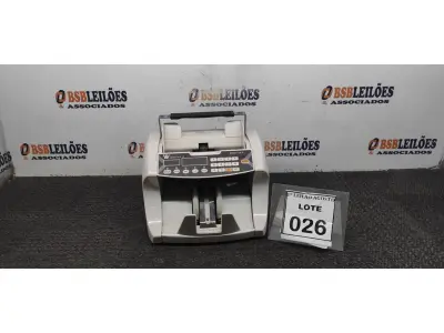 LOTE 026 - 01 MÁQUINA DE CONTAR CÉDULAS. (NO ESTADO) ATENÇÃO! FAZER A VISITAÇÃO ANTES DE ARREMATAR, NÃO SABEMOS SE FUNCIONA. LEILÃO NÃO TEM GARANTIA E NEM DEVOLUÇÃO, SUJEITO A POSSÍVEIS AVARIAS VISÍVEIS/OCULTAS E/OU AUSÊNCIA DE COMPONENTES.