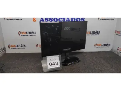LOTE 043 - 01 MONITOR MARCA AOC. (NO ESTADO) ATENÇÃO! FAZER A VISITAÇÃO ANTES DE ARREMATAR, NÃO SABEMOS SE FUNCIONA. LEILÃO NÃO TEM GARANTIA E NEM DEVOLUÇÃO, SUJEITO A POSSÍVEIS AVARIAS VISÍVEIS/OCULTAS E/OU AUSÊNCIA DE COMPONENTES.