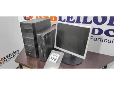 LOTE 312 - 02 CPU’S E 01 MONITOR. (NO ESTADO) ATENÇÃO! FAZER A VISITAÇÃO ANTES DE ARREMATAR, NÃO SABEMOS SE FUNCIONA, LEILÃO NÃO TEM GARANTIA E NEM DEVOLUÇÃO, SUJEITO A POSSÍVEIS AVARIAS VISÍVEIS/OCULTAS E/OU AUSÊNCIA DE COMPONENTES.