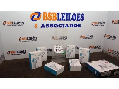 LOTE 287 - 06 TERMÔMETROS INFRAVERMELHO. (NO ESTADO) ATENÇÃO! FAZER A VISITAÇÃO ANTES DE ARREMATAR, NÃO SABEMOS SE FUNCIONA, LEILÃO NÃO TEM GARANTIA E NEM DEVOLUÇÃO, SUJEITO A POSSÍVEIS AVARIAS VISÍVEIS/OCULTAS E/OU AUSÊNCIA DE COMPONENTES.