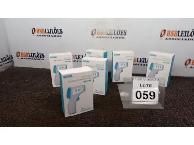 LOTE 059 - 06 TERMÔMETROS DIGITAIS INFRAVERMELHOS. (NO ESTADO) ATENÇÃO! FAZER A VISITAÇÃO ANTES DE ARREMATAR, NÃO SABEMOS SE FUNCIONA. LEILÃO NÃO TEM GARANTIA E NEM DEVOLUÇÃO, SUJEITO A POSSÍVEIS AVARIAS VISÍVEIS/OCULTAS E/OU AUSÊNCIA DE COMPONENTES.