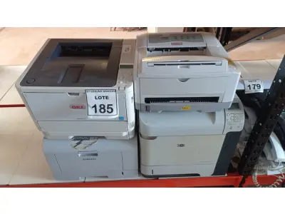 LOTE 185 - 04 IMPRESSORAS DE MARCAS E MODELOS DIVERSOS. (NO ESTADO) ATENÇÃO! FAZER A VISITAÇÃO ANTES DE ARREMATAR, NÃO SABEMOS SE FUNCIONA. LEILÃO NÃO TEM GARANTIA E NEM DEVOLUÇÃO, SUJEITO A POSSÍVEIS AVARIAS VISÍVEIS/OCULTAS E/OU AUSÊNCIA DE COMPONENTES.