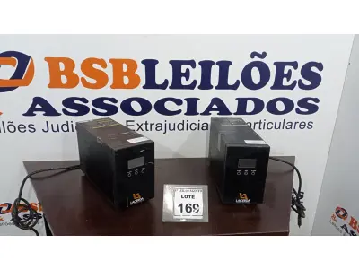 LOTE 169 - 02 NOBREAKS MARCA LACERDA. (NO ESTADO) ATENÇÃO! FAZER A VISITAÇÃO ANTES DE ARREMATAR, NÃO SABEMOS SE FUNCIONA. LEILÃO NÃO TEM GARANTIA E NEM DEVOLUÇÃO, SUJEITO A POSSÍVEIS AVARIAS VISÍVEIS/OCULTAS E/OU AUSÊNCIA DE COMPONENTES.