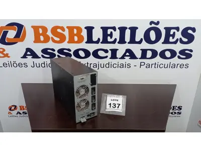 LOTE 137 - 01 NOBREAK MARCA SMS. (NO ESTADO) ATENÇÃO! FAZER A VISITAÇÃO ANTES DE ARREMATAR, NÃO SABEMOS SE FUNCIONA. LEILÃO NÃO TEM GARANTIA E NEM DEVOLUÇÃO, SUJEITO A POSSÍVEIS AVARIAS VISÍVEIS/OCULTAS E/OU AUSÊNCIA DE COMPONENTES.