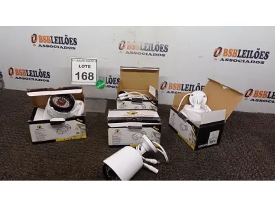 LOTE 168 - 04 CÂMERAS DE MONITORAMENTO AHD 1080P MARCA JORTAN. (NO ESTADO) ATENÇÃO! FAZER A VISITAÇÃO ANTES DE ARREMATAR, NÃO SABEMOS SE FUNCIONA, LEILÃO NÃO TEM GARANTIA E NEM DEVOLUÇÃO, SUJEITO A POSSÍVEIS AVARIAS VISÍVEIS/OCULTAS E/OU AUSÊNCIA DE COMPONENTES.
