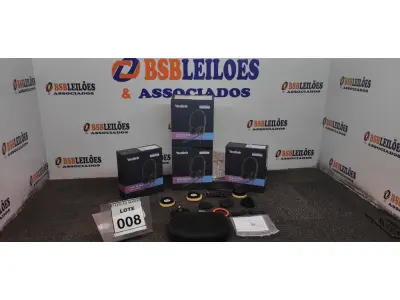 LOTE 008 - 04 HEADSET COM MICROFONE MARCA YEALINK. (NO ESTADO) ATENÇÃO! FAZER A VISITAÇÃO ANTES DE ARREMATAR, NÃO SABEMOS SE FUNCIONA. LEILÃO NÃO TEM GARANTIA E NEM DEVOLUÇÃO, SUJEITO A POSSÍVEIS AVARIAS VISÍVEIS/OCULTAS E/OU AUSÊNCIA DE COMPONENTES.