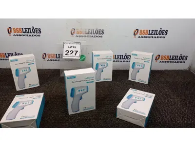 LOTE 227 - 06 TERMÔMETROS INFRAVERMELHO. (NO ESTADO) ATENÇÃO! FAZER A VISITAÇÃO ANTES DE ARREMATAR, NÃO SABEMOS SE FUNCIONA, LEILÃO NÃO TEM GARANTIA E NEM DEVOLUÇÃO, SUJEITO A POSSÍVEIS AVARIAS VISÍVEIS/OCULTAS E/OU AUSÊNCIA DE COMPONENTES.