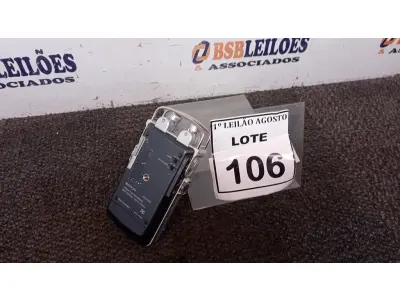 LOTE 106 - 01 GRAVADOR DE ÁUDIO. (NO ESTADO) ATENÇÃO! FAZER A VISITAÇÃO ANTES DE ARREMATAR, NÃO SABEMOS SE FUNCIONA. LEILÃO NÃO TEM GARANTIA E NEM DEVOLUÇÃO, SUJEITO A POSSÍVEIS AVARIAS VISÍVEIS/OCULTAS E/OU AUSÊNCIA DE COMPONENTES.
