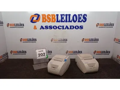 LOTE 202 - 02 IMPRESSORAS DE ETIQUETAS MARCA DIEBOLD. (NO ESTADO) ATENÇÃO! FAZER A VISITAÇÃO ANTES DE ARREMATAR, NÃO SABEMOS SE FUNCIONA, LEILÃO NÃO TEM GARANTIA E NEM DEVOLUÇÃO, SUJEITO A POSSÍVEIS AVARIAS VISÍVEIS/OCULTAS E/OU AUSÊNCIA DE COMPONENTES.
