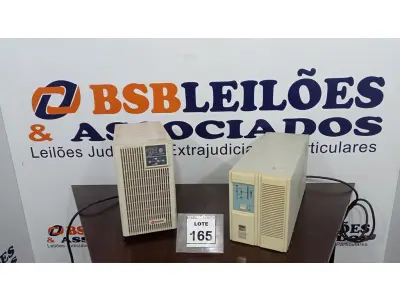 LOTE 165 - 02 NOBREAKS. (NO ESTADO) ATENÇÃO! FAZER A VISITAÇÃO ANTES DE ARREMATAR, NÃO SABEMOS SE FUNCIONA. LEILÃO NÃO TEM GARANTIA E NEM DEVOLUÇÃO, SUJEITO A POSSÍVEIS AVARIAS VISÍVEIS/OCULTAS E/OU AUSÊNCIA DE COMPONENTES.