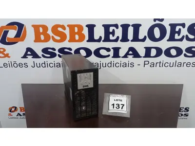 LOTE 137 - 01 NOBREAK MARCA SMS. (NO ESTADO) ATENÇÃO! FAZER A VISITAÇÃO ANTES DE ARREMATAR, NÃO SABEMOS SE FUNCIONA. LEILÃO NÃO TEM GARANTIA E NEM DEVOLUÇÃO, SUJEITO A POSSÍVEIS AVARIAS VISÍVEIS/OCULTAS E/OU AUSÊNCIA DE COMPONENTES.