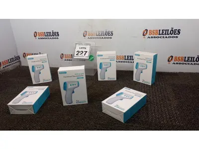 LOTE 227 - 06 TERMÔMETROS INFRAVERMELHO. (NO ESTADO) ATENÇÃO! FAZER A VISITAÇÃO ANTES DE ARREMATAR, NÃO SABEMOS SE FUNCIONA, LEILÃO NÃO TEM GARANTIA E NEM DEVOLUÇÃO, SUJEITO A POSSÍVEIS AVARIAS VISÍVEIS/OCULTAS E/OU AUSÊNCIA DE COMPONENTES.