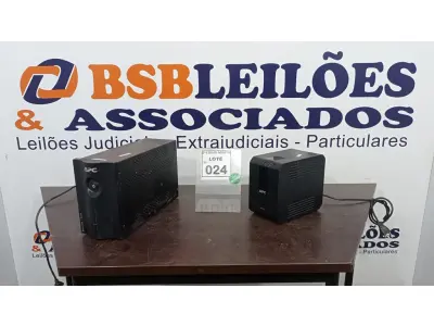 LOTE 024 - 02 NOBREAKS APC. (NO ESTADO) ATENÇÃO! FAZER A VISITAÇÃO ANTES DE ARREMATAR, NÃO SABEMOS SE FUNCIONA, LEILÃO NÃO TEM GARANTIA E NEM DEVOLUÇÃO, SUJEITO A POSSÍVEIS AVARIAS VISÍVEIS/OCULTAS E/OU AUSÊNCIA DE COMPONENTES.