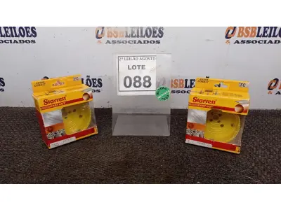 LOTE 088 - 02 SERRAS COPO MARCA STARRETT. (NO ESTADO) ATENÇÃO! FAZER A VISITAÇÃO ANTES DE ARREMATAR, NÃO SABEMOS SE FUNCIONA, LEILÃO NÃO TEM GARANTIA E NEM DEVOLUÇÃO, SUJEITO A POSSÍVEIS AVARIAS VISÍVEIS/OCULTAS E/OU AUSÊNCIA DE COMPONENTES.
