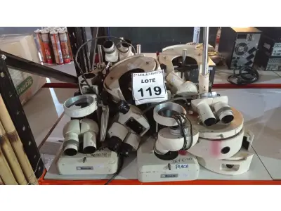 LOTE 119 - 01 LOTE COM VÁRIOS MICROSCÓPIOS PARA RETIRADA DE PEÇAS. (NO ESTADO) ATENÇÃO! FAZER A VISITAÇÃO ANTES DE ARREMATAR, NÃO SABEMOS SE FUNCIONA. LEILÃO NÃO TEM GARANTIA E NEM DEVOLUÇÃO, SUJEITO A POSSÍVEIS AVARIAS VISÍVEIS/OCULTAS E/OU AUSÊNCIA DE COMPONENTES.