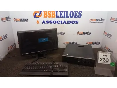 LOTE 233 - 01 COMPUTADOR. (NO ESTADO) ATENÇÃO! FAZER A VISITAÇÃO ANTES DE ARREMATAR, NÃO SABEMOS SE FUNCIONA. LEILÃO NÃO TEM GARANTIA E NEM DEVOLUÇÃO, SUJEITO A POSSÍVEIS AVARIAS VISÍVEIS/OCULTAS E/OU AUSÊNCIA DE COMPONENTES.