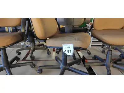 LOTE 441 - 01 CADEIRA DE ESCRITÓRIO COM RODINHAS. (NO ESTADO) ATENÇÃO! FAZER A VISITAÇÃO ANTES DE ARREMATAR, NÃO SABEMOS SE FUNCIONA. LEILÃO NÃO TEM GARANTIA E NEM DEVOLUÇÃO, SUJEITO A POSSÍVEIS AVARIAS VISÍVEIS/OCULTAS E/OU AUSÊNCIA DE COMPONENTES.
