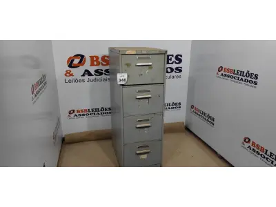 LOTE 346 - 01 ARQUIVO DE AÇO COM 04 GAVETAS. (NO ESTADO) ATENÇÃO! FAZER A VISITAÇÃO ANTES DE ARREMATAR, NÃO SABEMOS SE FUNCIONA, LEILÃO NÃO TEM GARANTIA E NEM DEVOLUÇÃO, SUJEITO A POSSÍVEIS AVARIAS VISÍVEIS/OCULTAS E/OU AUSÊNCIA DE COMPONENTES.