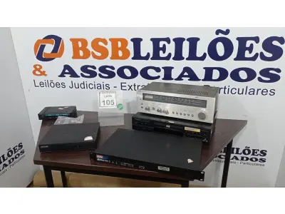 LOTE 105 - 02 RECEPTORES DE TV COM CONTROLE, 01 RECEIVER SR-130 MARCA CCE, 01 APARELHO DE DVD DV-344 MARCA PIONEER E 01 CONTROLADOR SAN 6500N MARCA ATTO. (NO ESTADO) ATENÇÃO! FAZER A VISITAÇÃO ANTES DE ARREMATAR, NÃO SABEMOS SE FUNCIONA. LEILÃO NÃO TEM GARANTIA E NEM DEVOLUÇÃO, SUJEITO A POSSÍVEIS AVARIAS VISÍVEIS/OCULTAS E/OU AUSÊNCIA DE COMPONENTES.