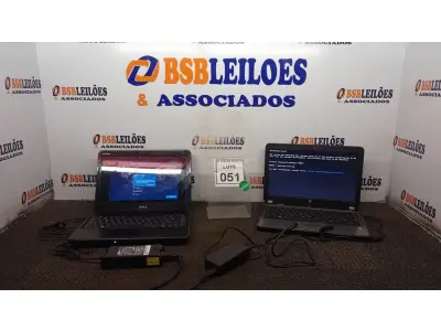 LOTE 051 - 01 NOTEBOOK MARCA DELL COM FONTE SEM BATERIA E 01 NOTEBOOK MARCA HP COM FONTE. (NO ESTADO) ATENÇÃO! FAZER A VISITAÇÃO ANTES DE ARREMATAR, NÃO SABEMOS SE FUNCIONA, LEILÃO NÃO TEM GARANTIA E NEM DEVOLUÇÃO, SUJEITO A POSSÍVEIS AVARIAS VISÍVEIS/OCULTAS E/OU AUSÊNCIA DE COMPONENTES.
