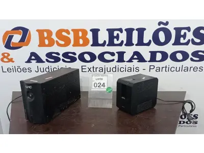 LOTE 024 - 02 NOBREAKS APC. (NO ESTADO) ATENÇÃO! FAZER A VISITAÇÃO ANTES DE ARREMATAR, NÃO SABEMOS SE FUNCIONA, LEILÃO NÃO TEM GARANTIA E NEM DEVOLUÇÃO, SUJEITO A POSSÍVEIS AVARIAS VISÍVEIS/OCULTAS E/OU AUSÊNCIA DE COMPONENTES.