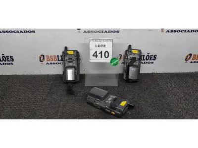 LOTE 410 - 03 COLETORES DE DADOS MARCA SYMBOL. (NO ESTADO) ATENÇÃO! FAZER A VISITAÇÃO ANTES DE ARREMATAR, NÃO SABEMOS SE FUNCIONA. LEILÃO NÃO TEM GARANTIA E NEM DEVOLUÇÃO, SUJEITO A POSSÍVEIS AVARIAS VISÍVEIS/OCULTAS E/OU AUSÊNCIA DE COMPONENTES.