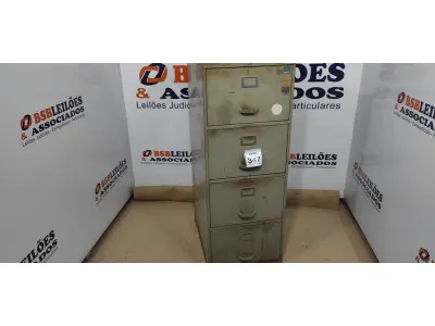 LOTE 347 - 01 ARQUIVO DE AÇO COM 04 GAVETAS. (NO ESTADO) ATENÇÃO! FAZER A VISITAÇÃO ANTES DE ARREMATAR, NÃO SABEMOS SE FUNCIONA, LEILÃO NÃO TEM GARANTIA E NEM DEVOLUÇÃO, SUJEITO A POSSÍVEIS AVARIAS VISÍVEIS/OCULTAS E/OU AUSÊNCIA DE COMPONENTES.