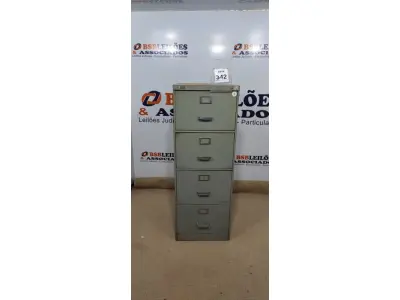 LOTE 342 - 01 ARQUIVO DE AÇO COM 04 GAVETAS. (NO ESTADO) ATENÇÃO! FAZER A VISITAÇÃO ANTES DE ARREMATAR, NÃO SABEMOS SE FUNCIONA, LEILÃO NÃO TEM GARANTIA E NEM DEVOLUÇÃO, SUJEITO A POSSÍVEIS AVARIAS VISÍVEIS/OCULTAS E/OU AUSÊNCIA DE COMPONENTES.