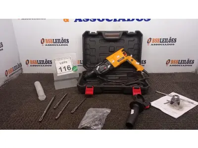 LOTE 116 - 01 MARTELETE E FURADEIRA COM MALETA.  MARCA HAMMERDRILL. (NO ESTADO) ATENÇÃO! FAZER A VISITAÇÃO ANTES DE ARREMATAR, NÃO SABEMOS SE FUNCIONA. LEILÃO NÃO TEM GARANTIA E NEM DEVOLUÇÃO, SUJEITO A POSSÍVEIS AVARIAS VISÍVEIS/OCULTAS E/OU AUSÊNCIA DE COMPONENTES.