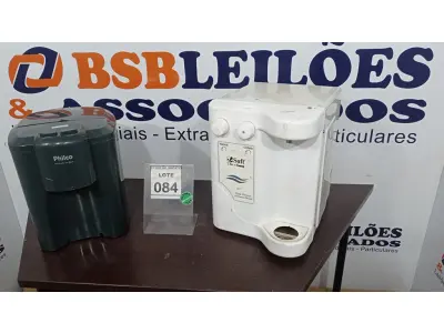LOTE 084 - 02 PURIFICADORES DE ÁGUA SENDO 01 MARCA PHILCO E 01 MARCA SOFT. (NO ESTADO) ATENÇÃO! FAZER A VISITAÇÃO ANTES DE ARREMATAR, NÃO SABEMOS SE FUNCIONA. LEILÃO NÃO TEM GARANTIA E NEM DEVOLUÇÃO, SUJEITO A POSSÍVEIS AVARIAS VISÍVEIS/OCULTAS E/OU AUSÊNCIA DE COMPONENTES.
