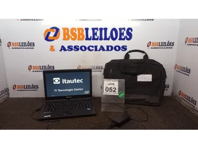 LOTE 052 - 01 NOTEBOOK COM FONTE E BOLSA MARCA ITAUTEC. (NO ESTADO) ATENÇÃO! FAZER A VISITAÇÃO ANTES DE ARREMATAR, NÃO SABEMOS SE FUNCIONA, LEILÃO NÃO TEM GARANTIA E NEM DEVOLUÇÃO, SUJEITO A POSSÍVEIS AVARIAS VISÍVEIS/OCULTAS E/OU AUSÊNCIA DE COMPONENTES.