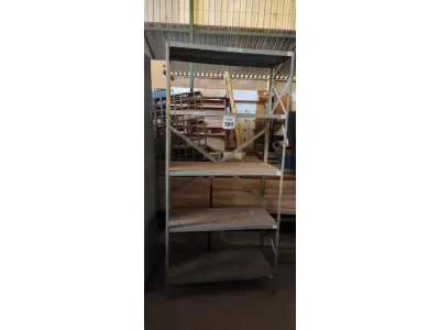 LOTE 380 - 01 ESTANTE DE AÇO 05 PRATELEIRAS 1.98X0.93. (NO ESTADO) ATENÇÃO! FAZER A VISITAÇÃO ANTES DE ARREMATAR, NÃO SABEMOS SE FUNCIONA, LEILÃO NÃO TEM GARANTIA E NEM DEVOLUÇÃO, SUJEITO A POSSÍVEIS AVARIAS VISÍVEIS/OCULTAS E/OU AUSÊNCIA DE COMPONENTES.