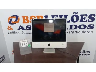 LOTE 117 - 01 IMAC  APPLE. (NO ESTADO) ATENÇÃO! FAZER A VISITAÇÃO ANTES DE ARREMATAR, NÃO SABEMOS SE FUNCIONA. LEILÃO NÃO TEM GARANTIA E NEM DEVOLUÇÃO, SUJEITO A POSSÍVEIS AVARIAS VISÍVEIS/OCULTAS E/OU AUSÊNCIA DE COMPONENTES.