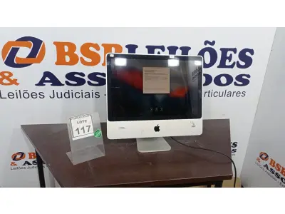 LOTE 117 - 01 IMAC  APPLE. (NO ESTADO) ATENÇÃO! FAZER A VISITAÇÃO ANTES DE ARREMATAR, NÃO SABEMOS SE FUNCIONA. LEILÃO NÃO TEM GARANTIA E NEM DEVOLUÇÃO, SUJEITO A POSSÍVEIS AVARIAS VISÍVEIS/OCULTAS E/OU AUSÊNCIA DE COMPONENTES.