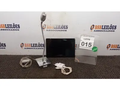 LOTE 015 - 01 TABLET COM CARREGADOR. (NO ESTADO) ATENÇÃO! FAZER A VISITAÇÃO ANTES DE ARREMATAR, NÃO SABEMOS SE FUNCIONA, LEILÃO NÃO TEM GARANTIA E NEM DEVOLUÇÃO, SUJEITO A POSSÍVEIS AVARIAS VISÍVEIS/OCULTAS E/OU AUSÊNCIA DE COMPONENTES.
