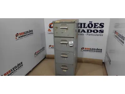 LOTE 346 - 01 ARQUIVO DE AÇO COM 04 GAVETAS. (NO ESTADO) ATENÇÃO! FAZER A VISITAÇÃO ANTES DE ARREMATAR, NÃO SABEMOS SE FUNCIONA, LEILÃO NÃO TEM GARANTIA E NEM DEVOLUÇÃO, SUJEITO A POSSÍVEIS AVARIAS VISÍVEIS/OCULTAS E/OU AUSÊNCIA DE COMPONENTES.
