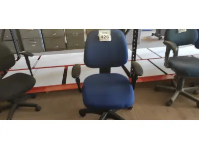 LOTE 426 - 01 CADEIRA DE ESCRITÓRIO COM RODINHAS. (NO ESTADO) ATENÇÃO! FAZER A VISITAÇÃO ANTES DE ARREMATAR, NÃO SABEMOS SE FUNCIONA. LEILÃO NÃO TEM GARANTIA E NEM DEVOLUÇÃO, SUJEITO A POSSÍVEIS AVARIAS VISÍVEIS/OCULTAS E/OU AUSÊNCIA DE COMPONENTES.