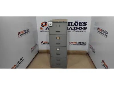 LOTE 343 - 01 ARQUIVO DE AÇO COM 04 GAVETAS. (NO ESTADO) ATENÇÃO! FAZER A VISITAÇÃO ANTES DE ARREMATAR, NÃO SABEMOS SE FUNCIONA, LEILÃO NÃO TEM GARANTIA E NEM DEVOLUÇÃO, SUJEITO A POSSÍVEIS AVARIAS VISÍVEIS/OCULTAS E/OU AUSÊNCIA DE COMPONENTES.